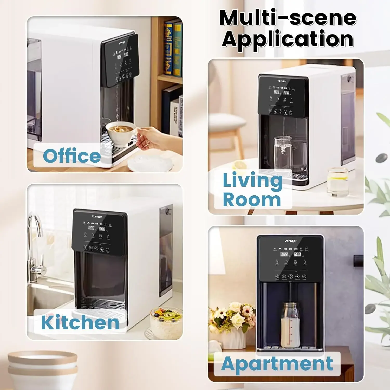 Commercial Automatic Desktop Water Dispenser Portable RO Hot & Cold Mini Drinking Unit