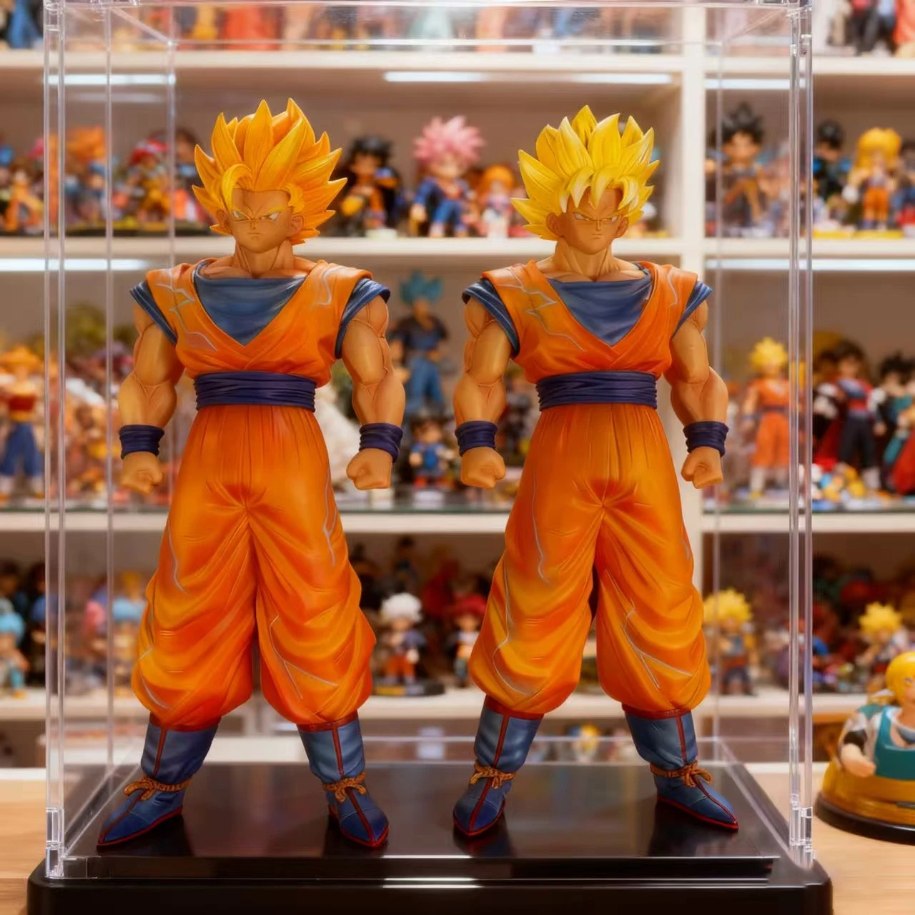 Estatua JT Dragon Ball Z SSj1 Ssj2 figura de Goku Son Goku Super Saiyan figuras de acción 30 cm/11,81 pulgadas colección modelo juguetes regalos