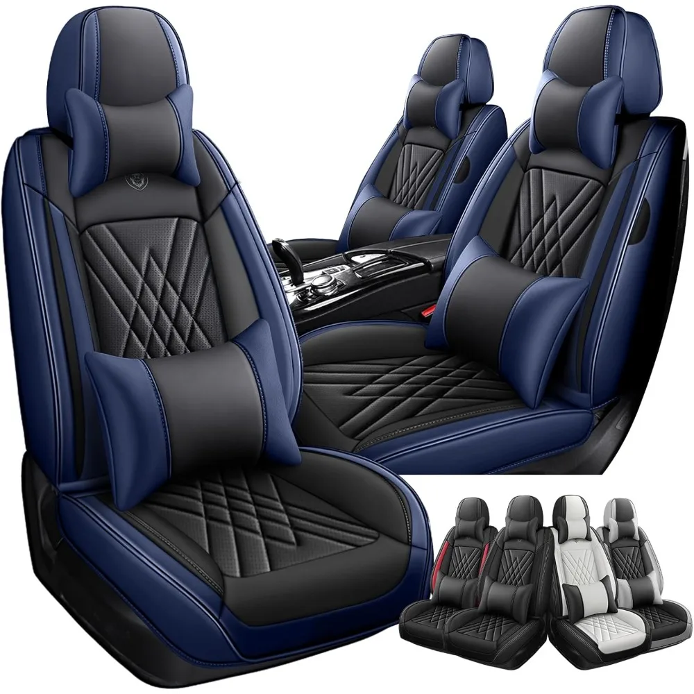 

Toyota Camry 2012-2026 3D Waist Support Seat Covers, Premium Nappa Leather, Waterproof and Scratch-Resistant Black
