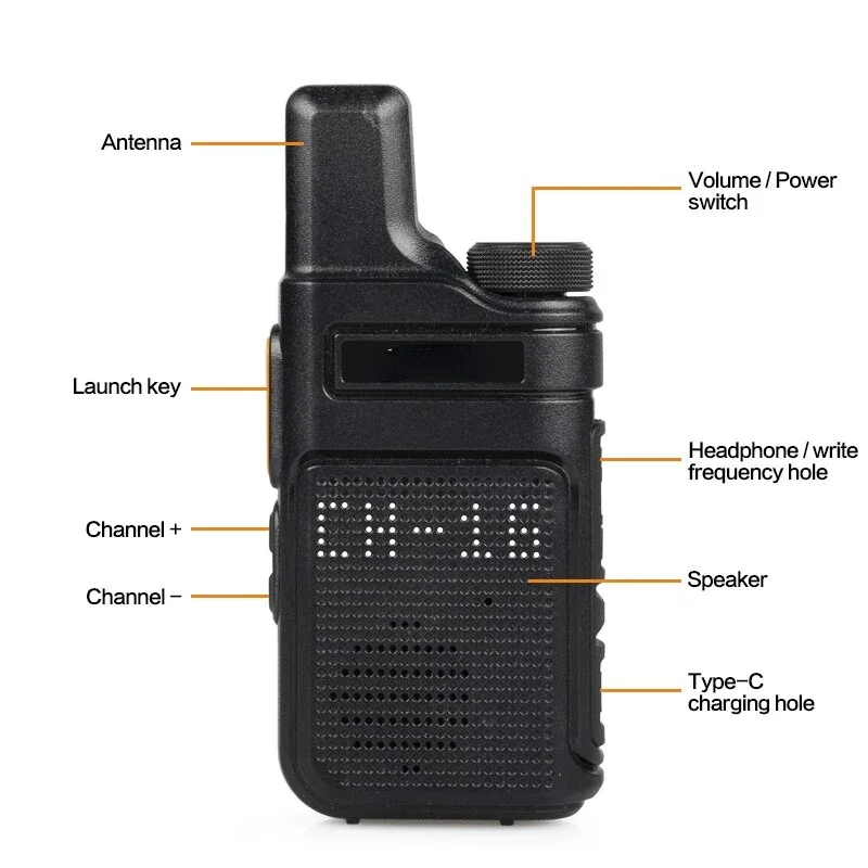 PMR446 Walkie Talkie 2 Pieces Mini Size Portable Handheld Radio Wireless Set Two Way Radio Station Comunicador Transceiver