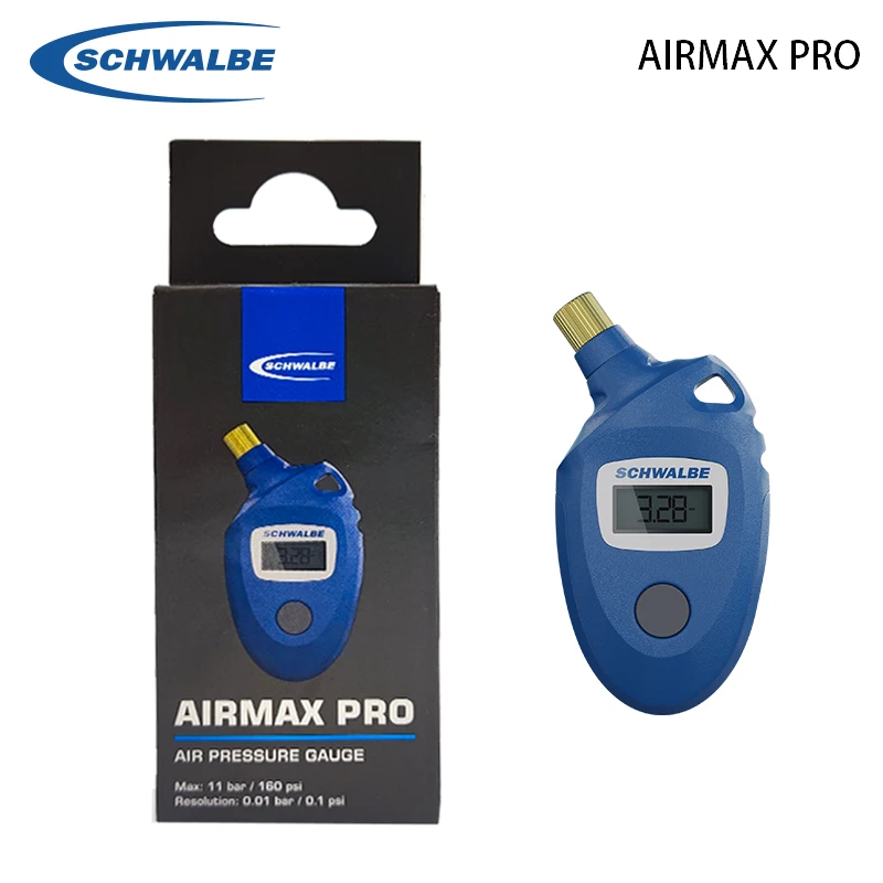 Schwalbe Bicycle Electronic Air Pressure Gauge AV/DV/SV/FV Air Valves General Purpose Bike Tyre Pressure Meter Cycling Equipment