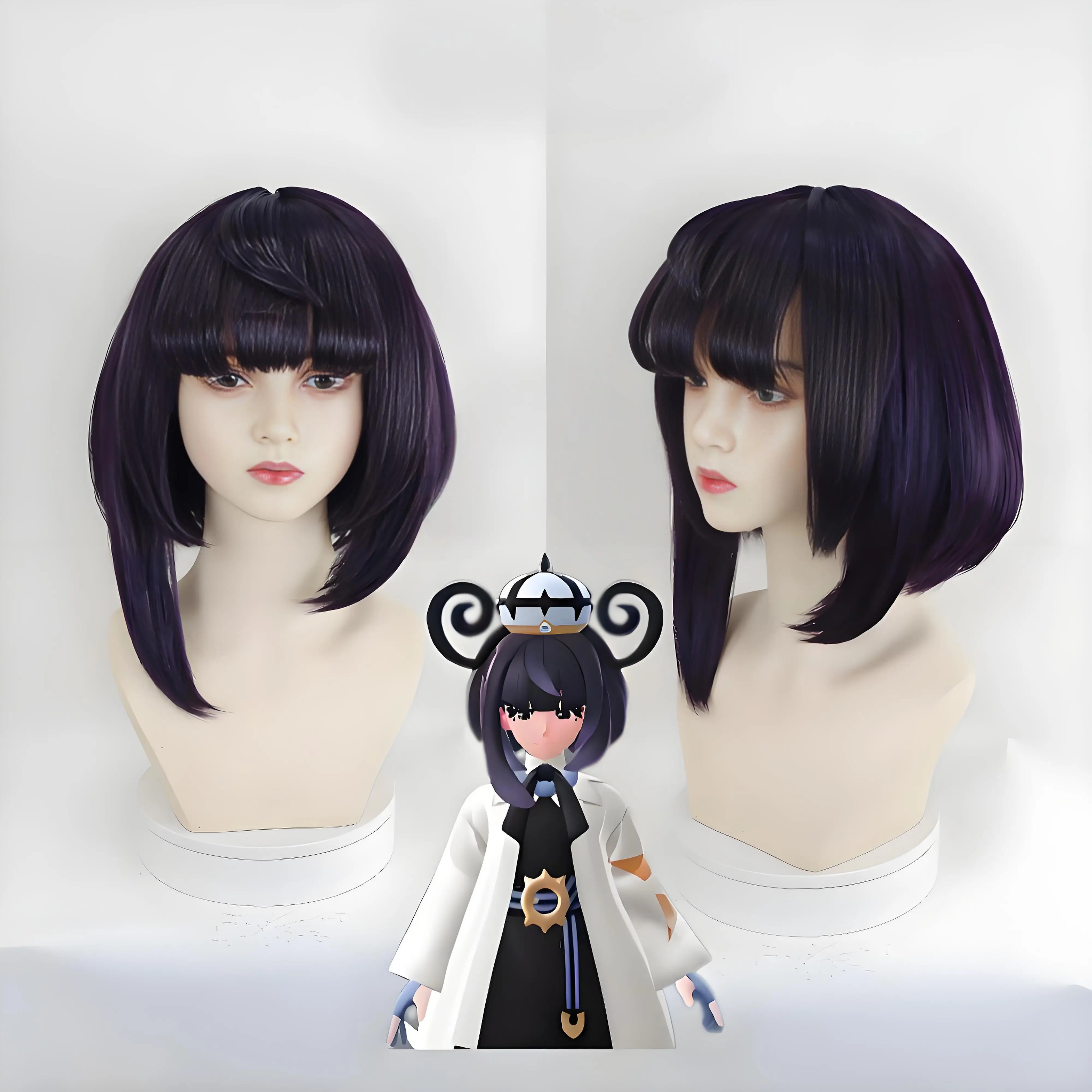 

COSPLAY Pokémon ZA Mukielle Cosplay Wig - High-Quality Synthetic Hair