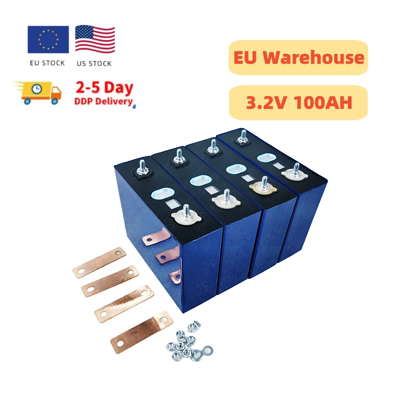 Grade A EU Warehouse 3.2v LiFePo4 100AH 280AH Battery Lithium Ion Prismatc Cell For Energy Storage Solar Batteries