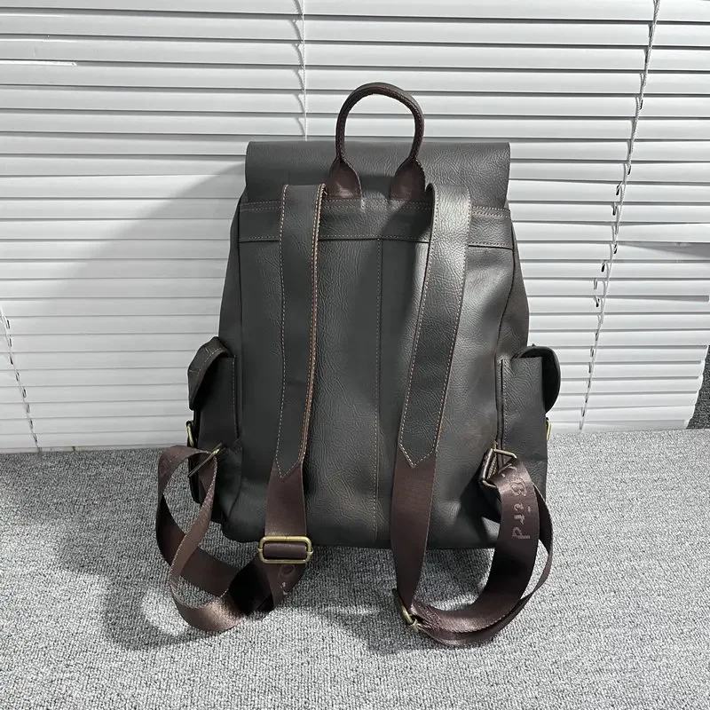 Travel Bag Retro Genuine Leather Backpack Men's and Women's natural Cowhide Backpack Computer Bag