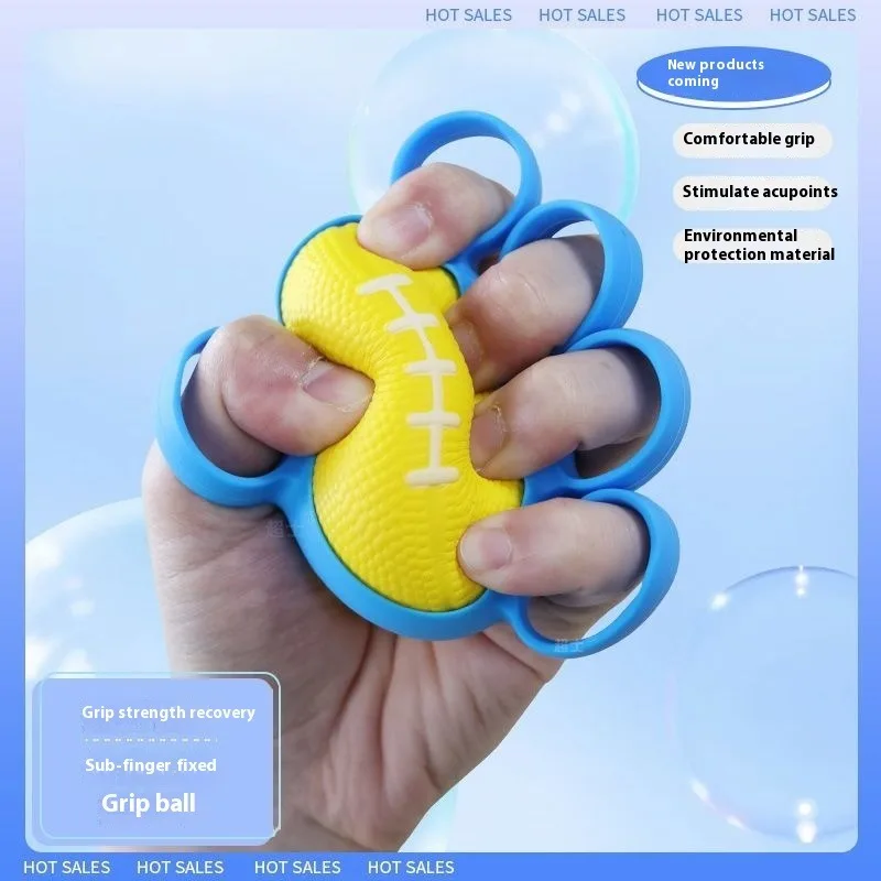 ผู้สูงอายุ Hand Grip Strengthener ลูกบอลออกกําลังกายลื่นโฟมบีบ Ball Finger Rehabilitation Therapy ความเครียดบรรเทา 5 นิ้ว