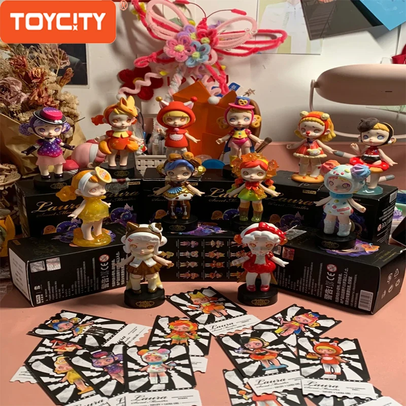 Toycity "حفلة وحوش حلوة" سلسلة صندوق أعمى عمل الشكل الأصلي الكرتون المحيط صندوق غامض لعب الأطفال عيد ميلاد Gi #1