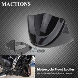 Motorcycle Front Chin Spoiler Lower Air Dam Fairing Cover Gloss Black For Harley Dyna Fat Bob StreetBob Wide Glide FXD 2006-2017