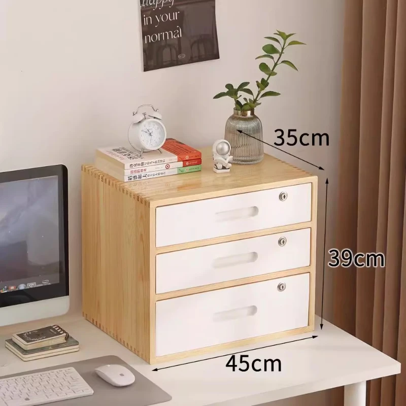 ‌ Szuflada z litego drewna, szafka na biurko z 3 przegródkami, ekologiczny organizer, wielowarstwowe pudełko narzędziowe ‌