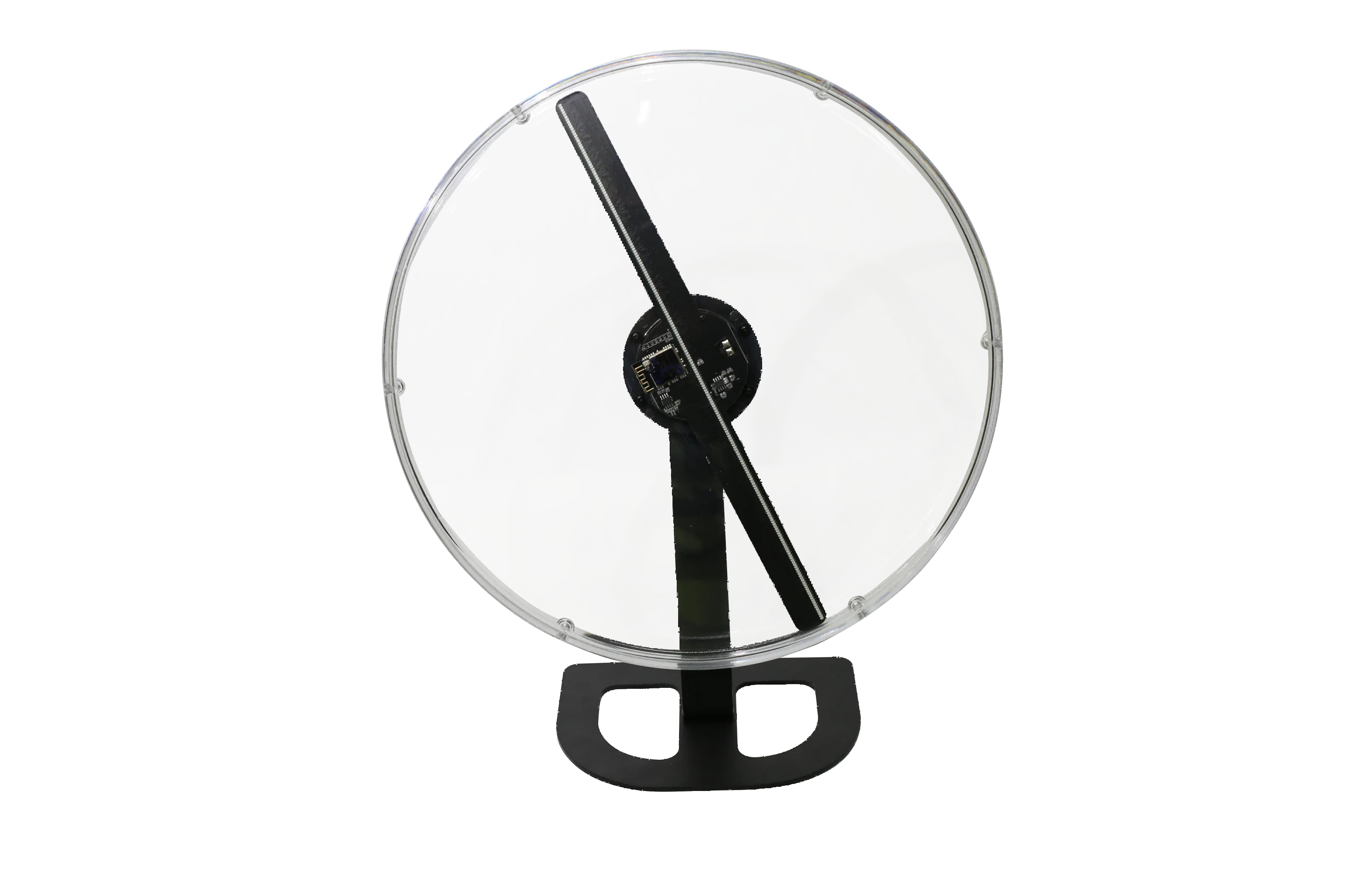 32cm Advertising Machine Desktop Projector Rechargeable Vertical Transparent Screen LED 3D Hologram Fan for Shopping Malls