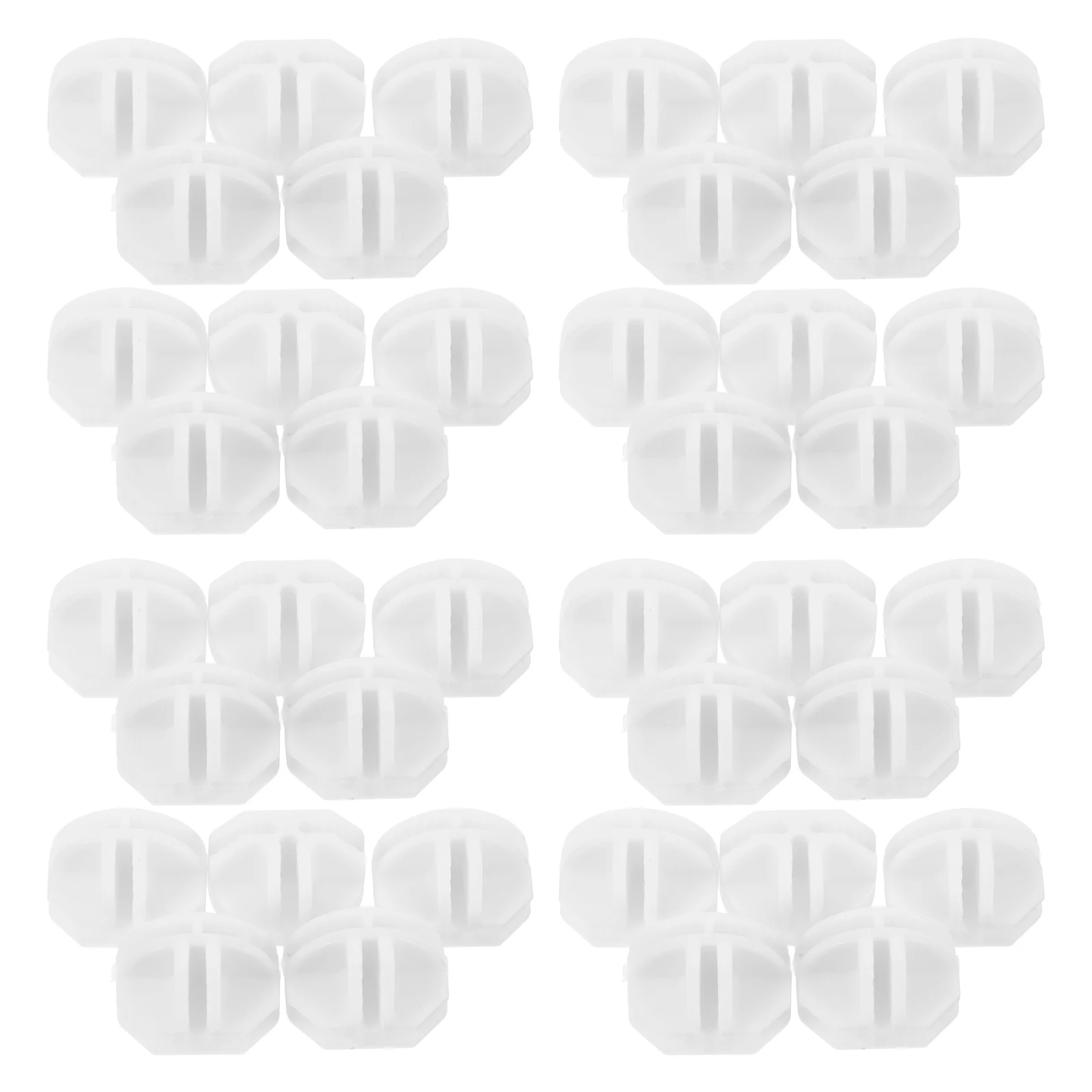 

50 Pcs Semi-circle Clamp Cube Wire Accessories Storage Organizer Plastic Connectors Shelving Buckles Cabinets Button