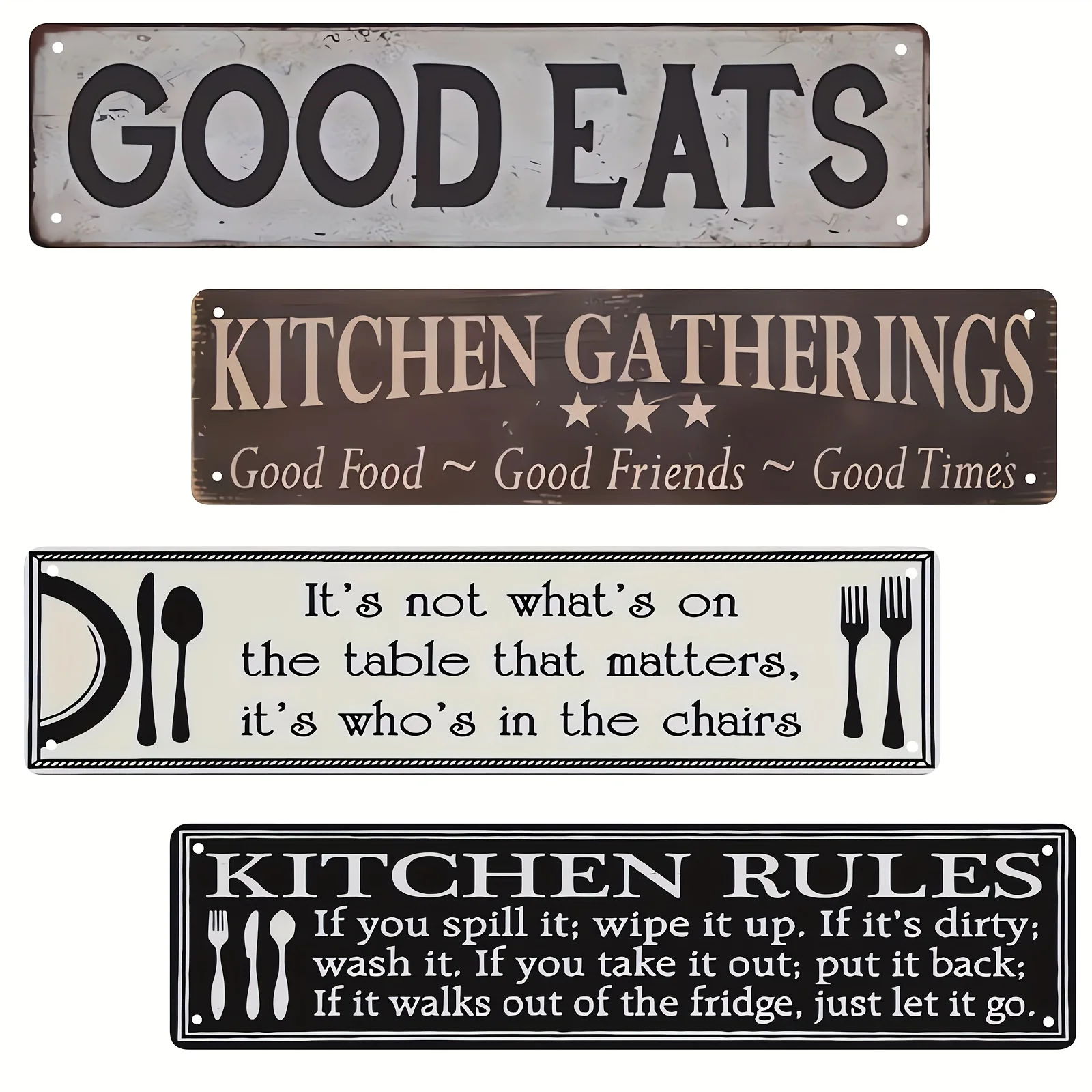 Aluminum Metal Sign Hamburg BBQ Messenger Block Kitchen Gatherings Distressed Country Rustic Sign Black Garage Bar Outdoor Decor