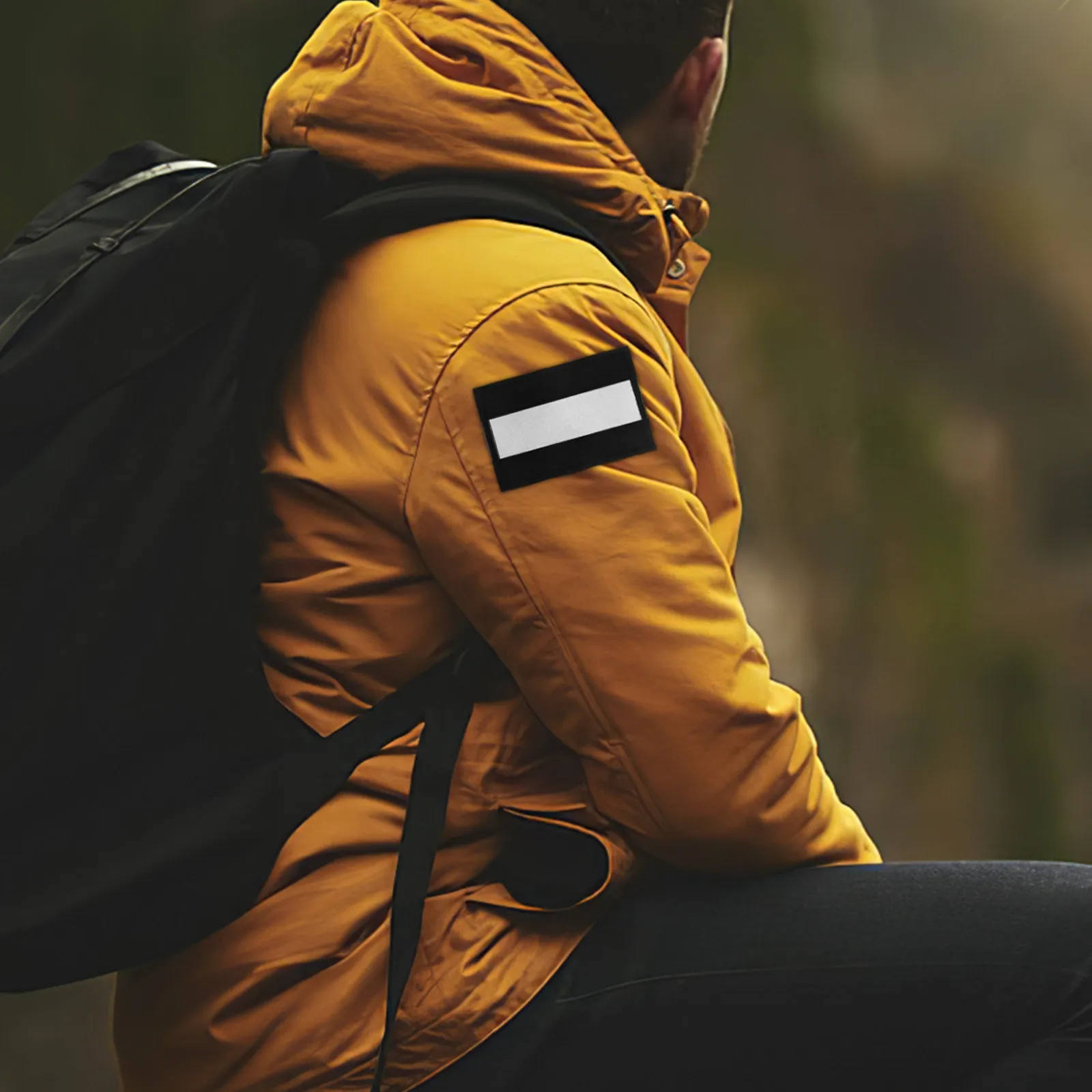 

4pcs Reflective Safety Patches High Visibility Fastener Tape For Night Running Fishing Camping Labor Wear Vest Security Patch