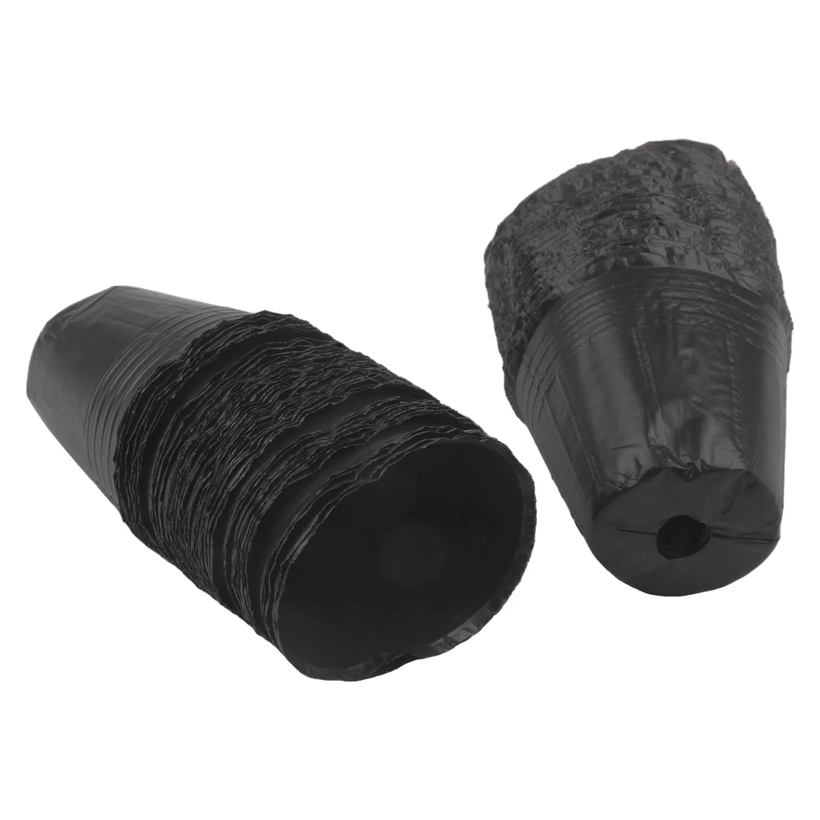 Set of 100 Plastic Plant Pots for Horticulture Applications Designed with Breathable Structure and Stable Drainage System