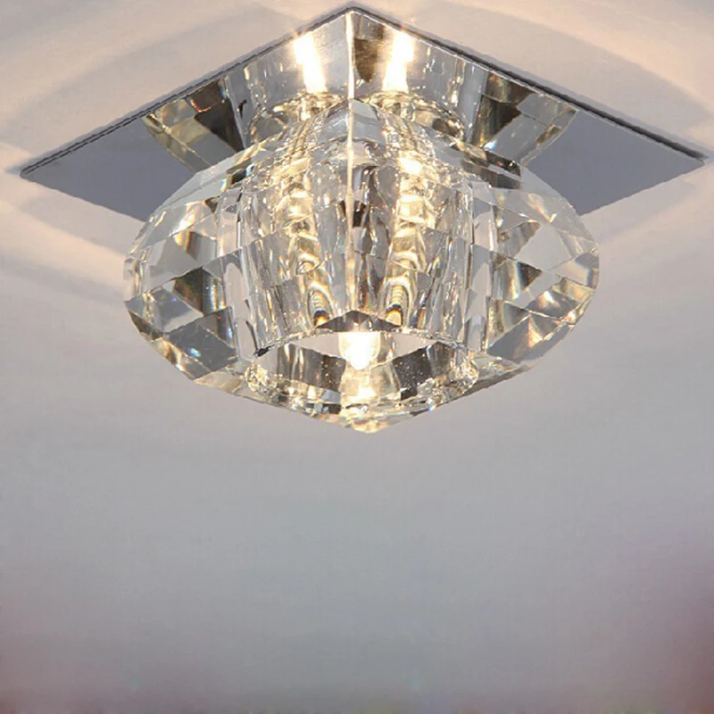 Modern Crystal Ceiling Lamp For Balcony  Decorative LED Light Fixture   Living room  ceiling lights bathroom led