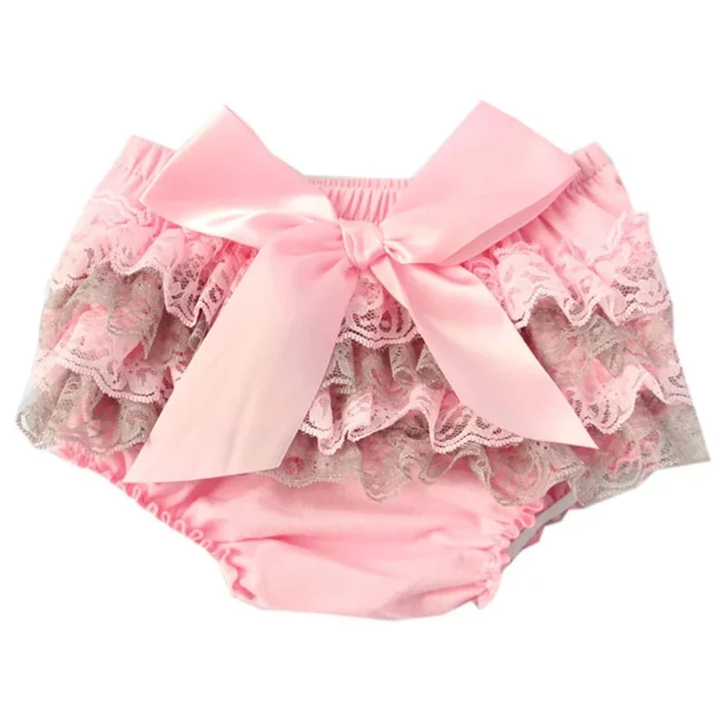 Toddler ruffle panties Girl's Underwear Babys Briefs Cotton Fabric Lace Butterfly diaper cover ruffle baby Trousers knickers