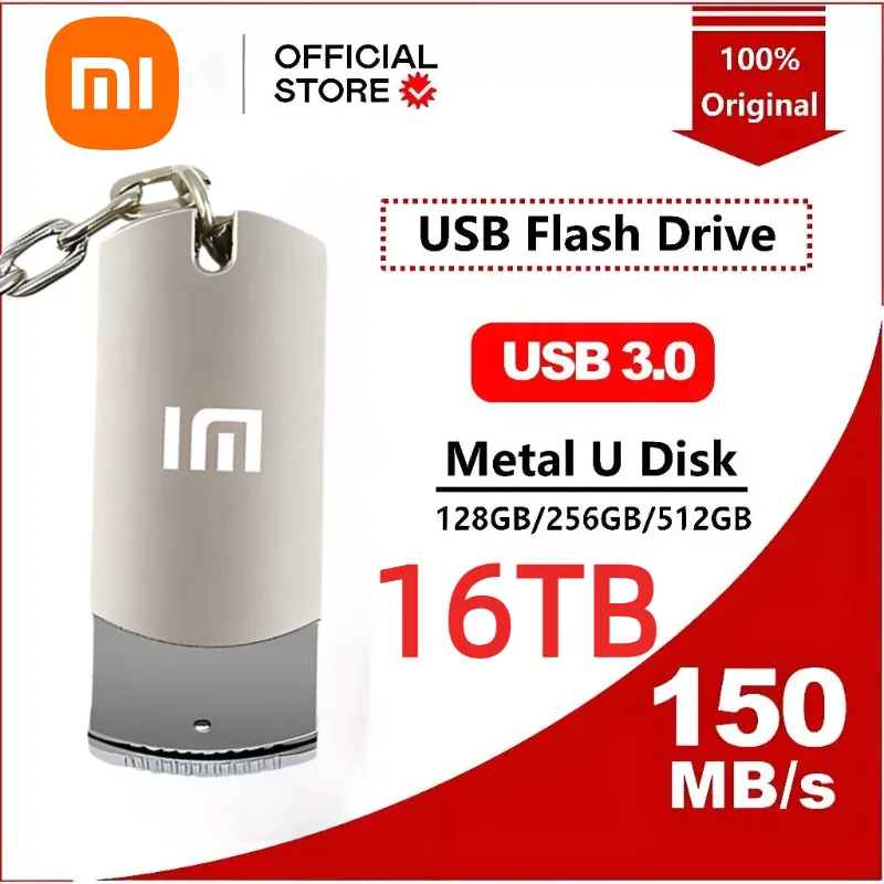 

Xiaomi 16TB Type C USB Flash Drives 2TB Pendrive Интерфейс USB 3.2 Pen Drive OTG Большая емкость U Disk Memory Stick для телефона ПК