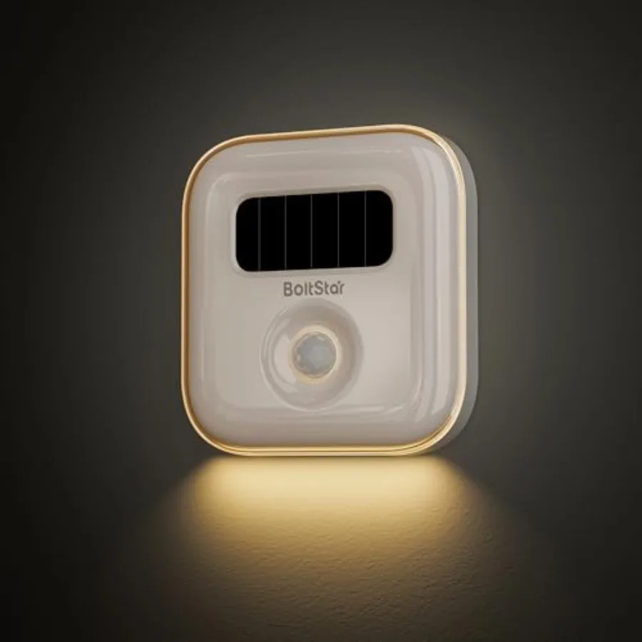 Motion Sensor Night Light: Solar Night Light Indoor with No Charging Needed, Magnetic Wall Mount or Tabletop, 3000K Soft Warm L
