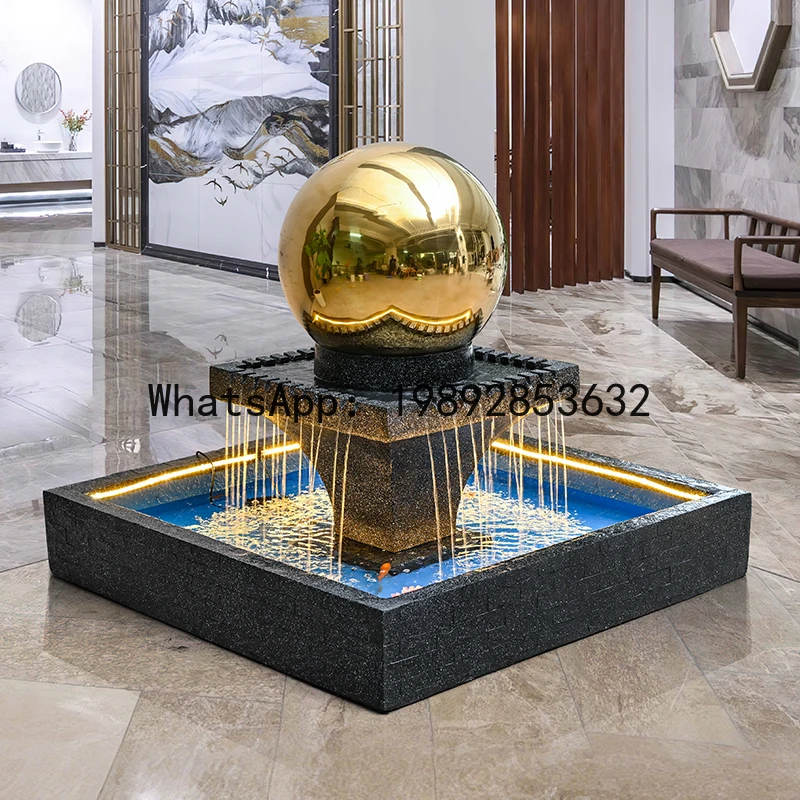YFY Feng Shui Wheel Decoration Office Wealth-Attracting Flowing Water Ornament Circulating Water Fortune Ball