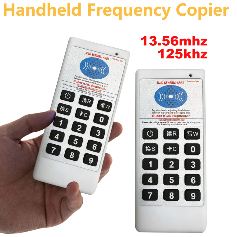 

RFID NFC IC Card Reader & Writer 125Khz-13.56MHZ Handheld RFID Smart Card Reader IC ID Duplicator IC/ID Writer Programmer