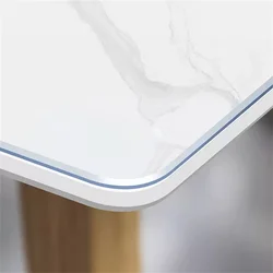 PVC transparent tablecloth with a thickness, heat-resistant, waterproof, and oil resistant dining table mat, 1pc