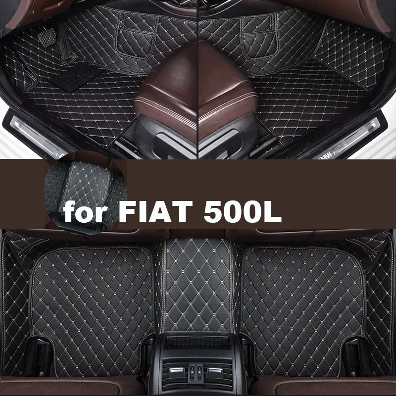 Autohome Car Floor Mats For FIAT 500L 2014-2018 Year Upgraded Version Foot Coche Accessories Carpetscustomized