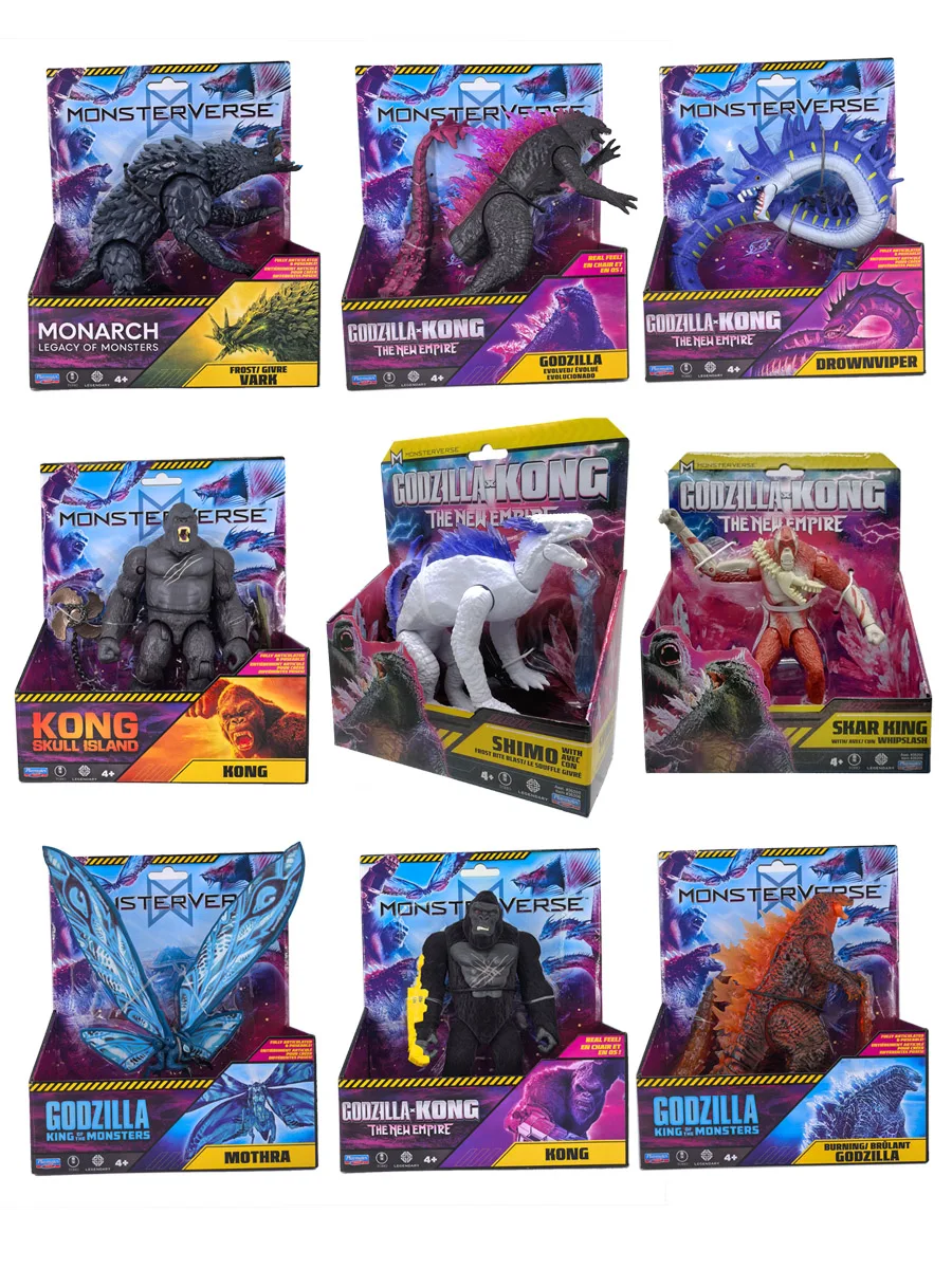 Godzilla VS Kong New Empire Action Figure Mothra Vark King Skar Ghidorah Shimo Tiamat Beast Monster Model Toy Collection Gifts