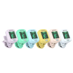 AROMA Colorful AT-01A Guitar Tuner Rotatable Clip-on Tuner LCD Display for Acoustic Guitar Bass Ukulele Guitar Accessories