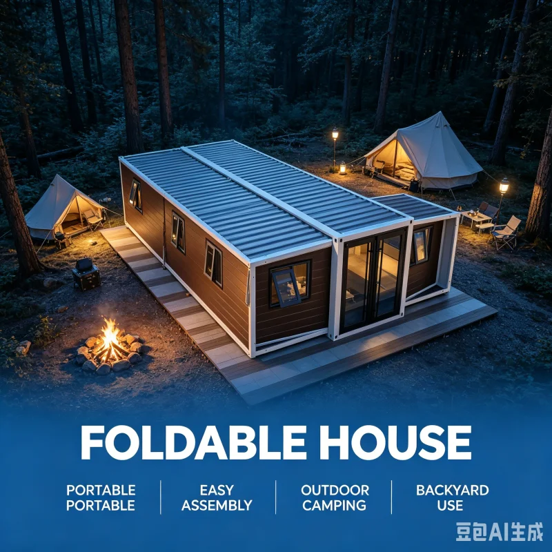Maison conteneur pliable moderne de 40 pieds avec installation facile, conçue pour l'hébergement des travailleurs de l'ingénierie et de l'exploitation minière, structure préfabriquée
