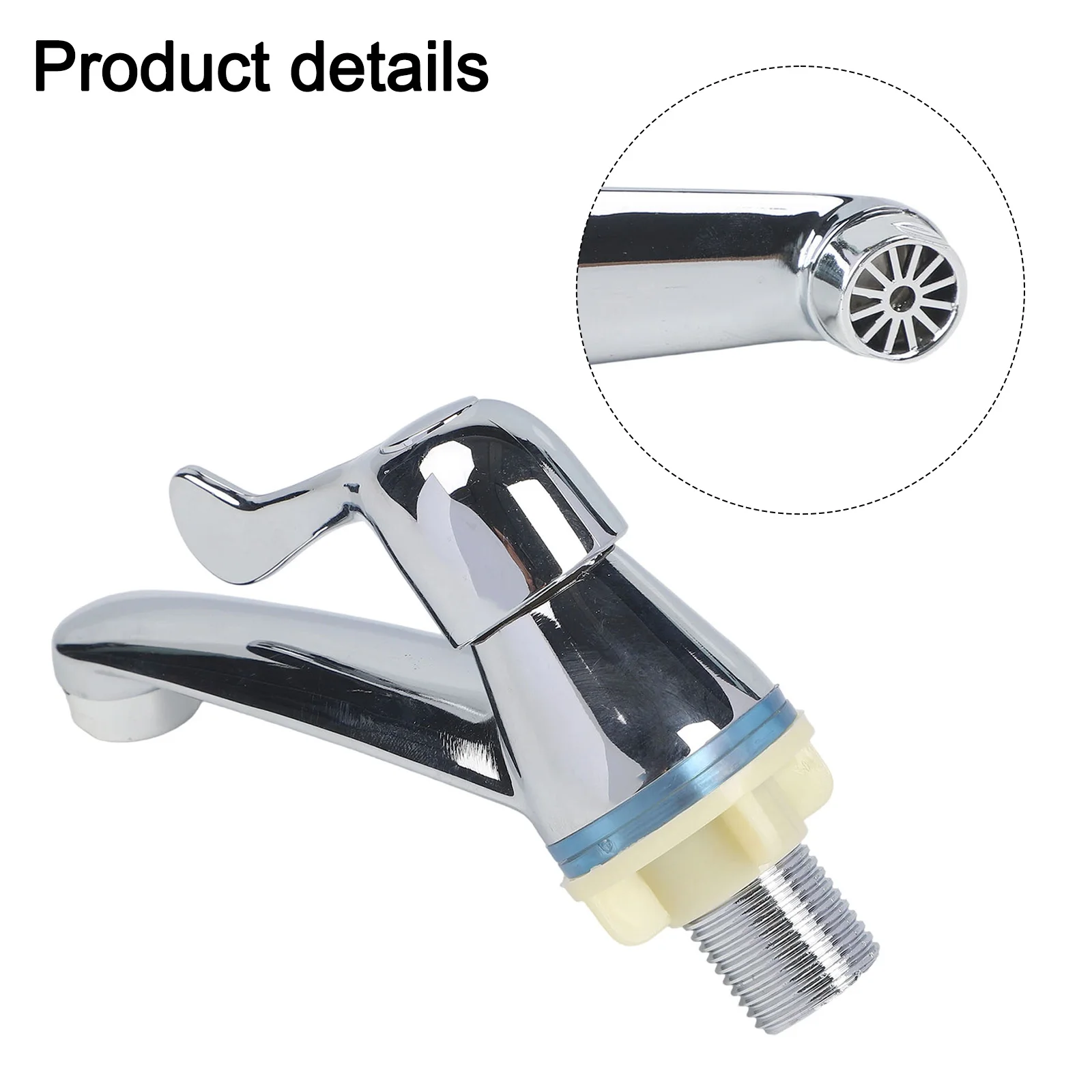 

Смеситель для раковины в ванной комнате, одинарный кран для холодной воды, быстро открывающийся кран для раковины, смеситель для настольной раковины из нержавеющей стали, доступ к ванной комнату