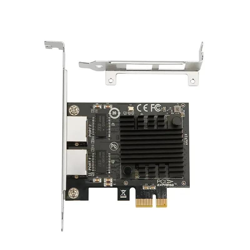 2.5G Dual Port PCIe x1 Network Interface Card I226 Controller Ethernet Adapter NIC LAN Card for Desktop PC Server