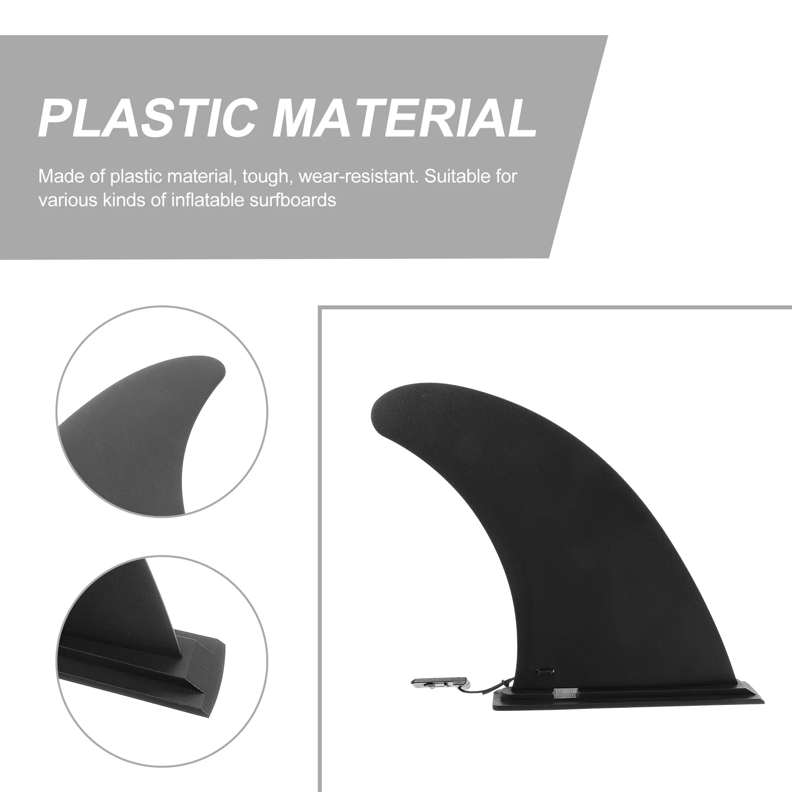 2pcs Slide-In Large Fin Durable Adjustable Paddle Board Fin For Inflatable Surfboard Stability Longboard Water Stabilizer