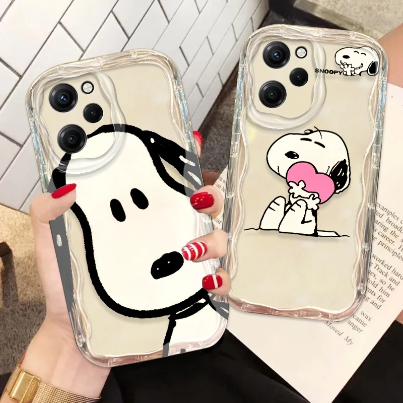 Snoopy Lively Cool For Xiaomi Redmi Note 13 12 12S 11S 11 10 9 8 10A 9C Pro Plus 5G Wave Oil Funda Phone Case