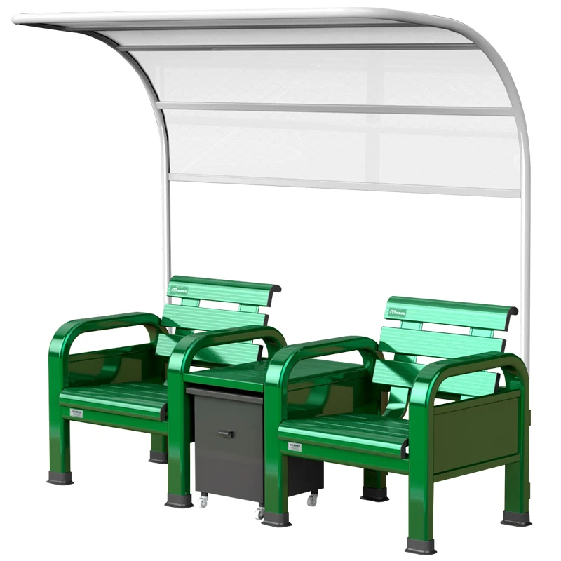 Double aluminum sports stool with canopy and outdoor tennis court storage  seat