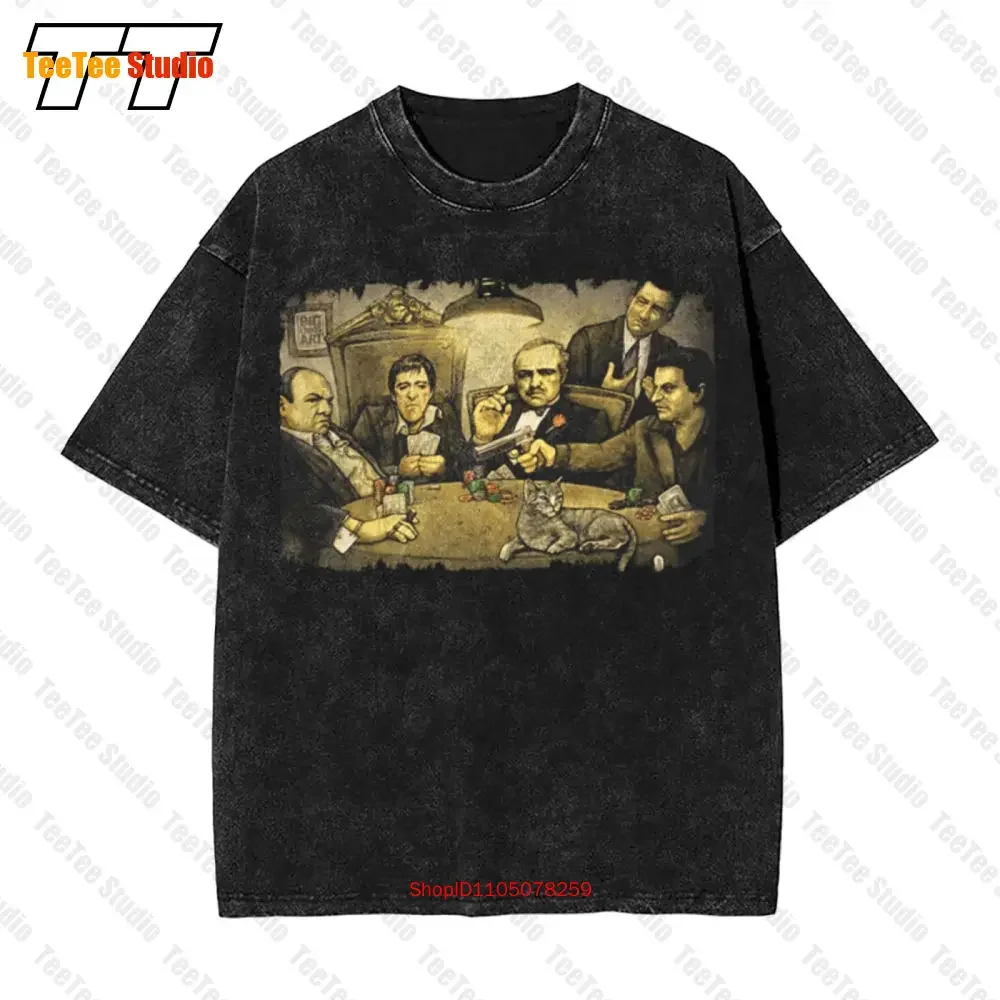Gangster Mob Scarface Tony Soprano Godfather Goodfellas Vintage Oversized T-Shirt RPA6