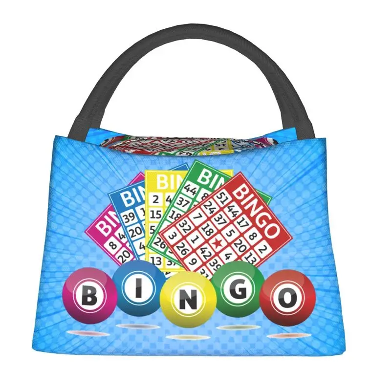Custom Hot Game Bingo Insulated Lunch Bag for School Office Leakproof Thermal Cooler Bento Box Women