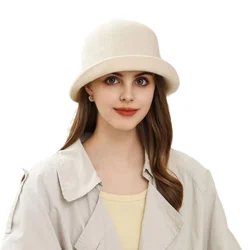 Japanese Crimped Basin Hat Fashion Women's Knitted Autumn Winter Spring and Summer Sunshade Top Hat Sunscreen Bucket Hat