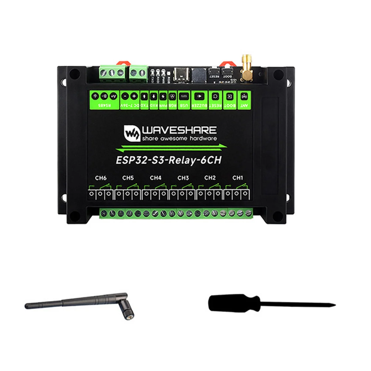 A51I Industrial Grade ESP32-S3 6CH WiFi Relay Module Supports WiFi/Bluetooth/RS485/ Interface Relay
