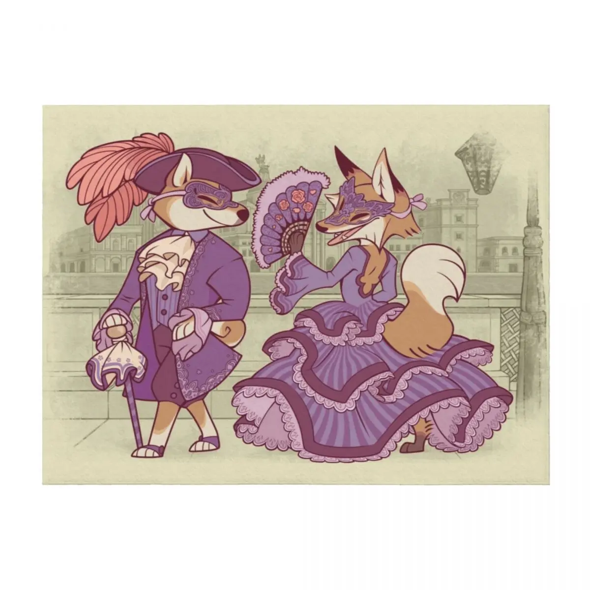 

The Shiba and the Fox Throw Blanket Soft Beds for winter sofa bed Giant Sofa Blankets