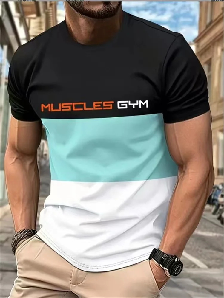 تي شيرت رجالي عصري صيفي جديد لعام 2025، قميص مطبوع فضفاض وغير رسمي