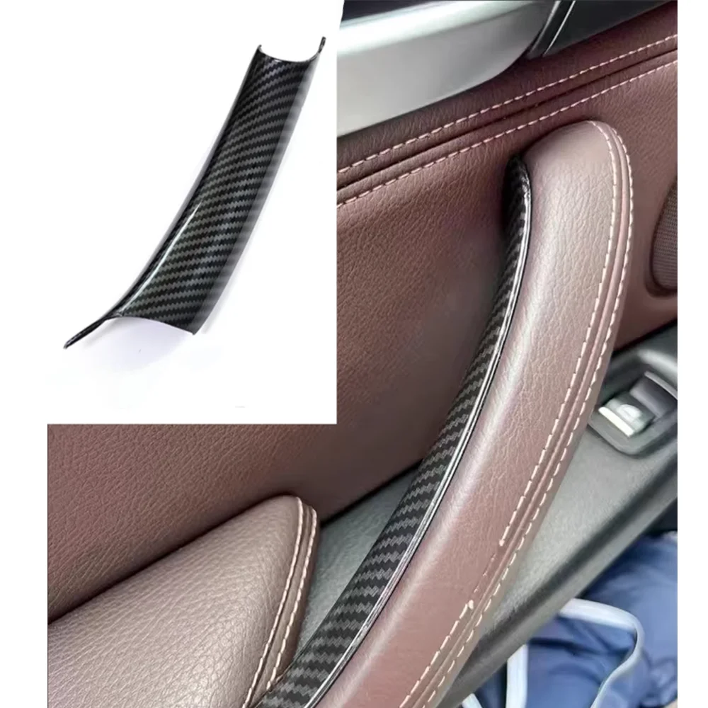 LHD RHD F15 F16 Car Easy Install Interior Door Pull Handle Inner Armrest Panel Cover Replacement for BMW X5 X6 F15 F16 2014-2018