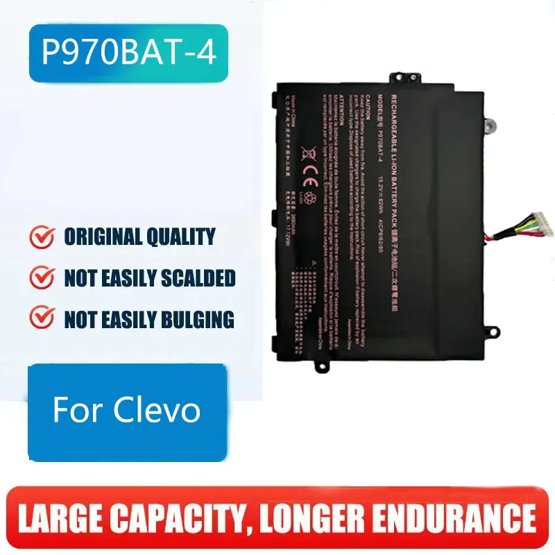 Original quality P970BAT-4 replacement laptop battery For Clevo P960 P960EN-K P970ex Schenker Key 16 notebook battery