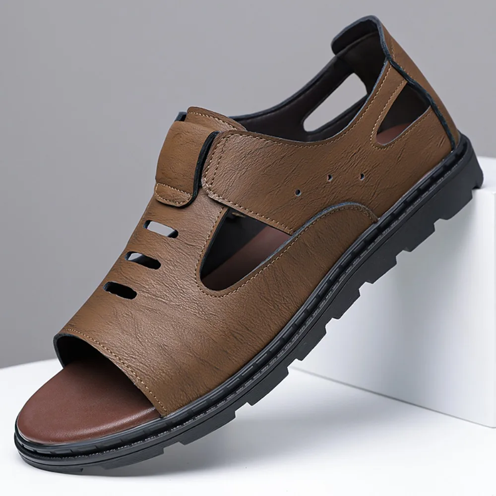 

Men's Summer 2026 New Soft Bottom Beach Shoes Roman Style Sandals Breathable Casual Slip-On Rubber Outsole Fashionable