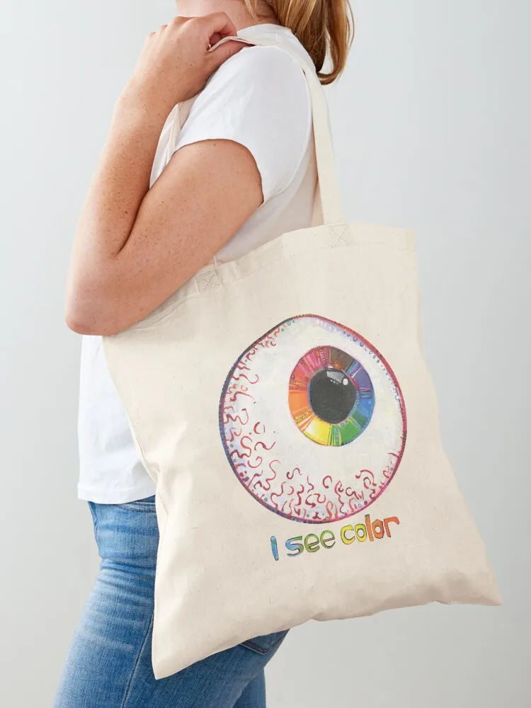 

I See Color - 2022 Tote Bag reusable grocery bags shoping bag Women bags tote bags men