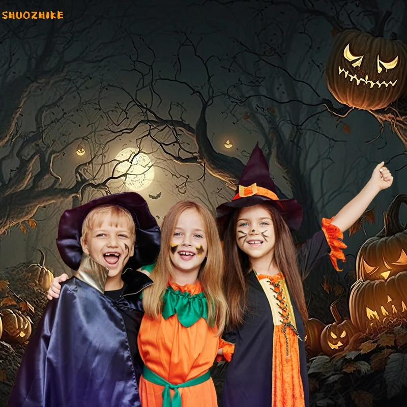 Halloween Backdrop Photozone Tomb Park Star Terrible Night Party Scene Photography Background Photocall for Photo Studio