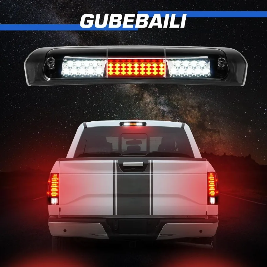 أضواء خلفية LED + ضوء فرامل ثلاثي مناسب لدودج رام 1500 2002-2006، مناسب لدودج رام 2500 3500 2003-2006، غلاف كروم C #3