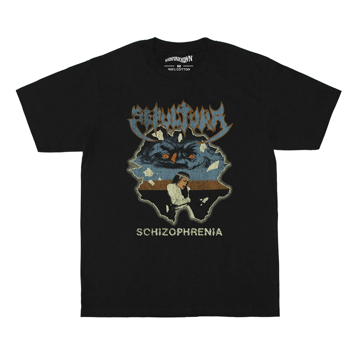 Sepultura Thrash Metal T-Shirt Men's Washed Black Gray