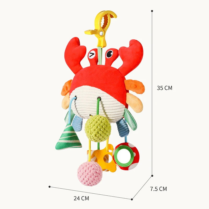 Chocalho do bebê cama do bebê pendurado cordão brinquedo carrinho de bebê recém-nascido brinquedo bonito brinquedos educativos aperto de mão de pelúcia bebe brinquedos para dormir