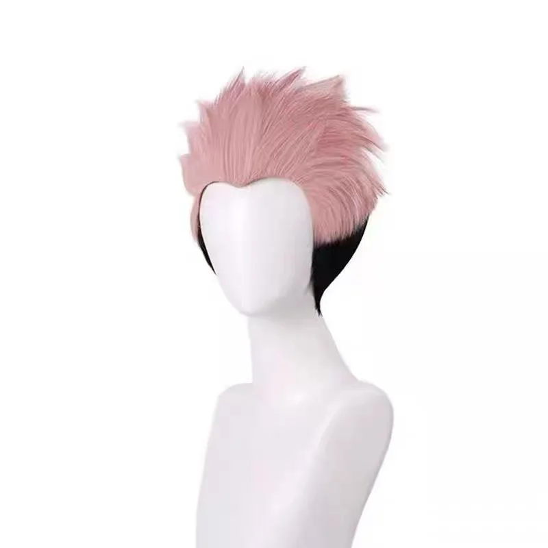 HAIRJOY Synthetische Haarperücke Jujutsu Kaisen Itadori Yuji Cosplay Perücke Ryomen Sukuna Cosplay Perücke Rosennetz – Detail 12
