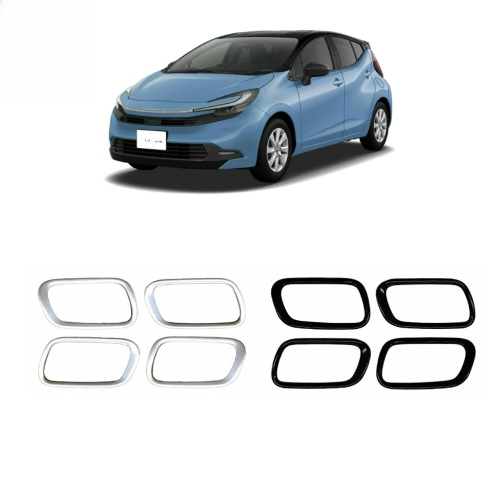 

RHD For Toyota AQUA MXP 2021 2022 ABS Black Car inner door handle bowl interior door bowl insert cover trim Interior Accessories