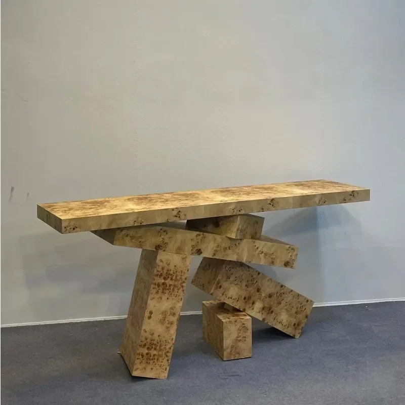 

Tree Tumor Decorative Entrance Console, Creative Geometric Irregular Art Corridor Decorative Table